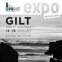 Mer et Rochers — exposition d'encre de Chine de GILT (Gilles Thiebault)