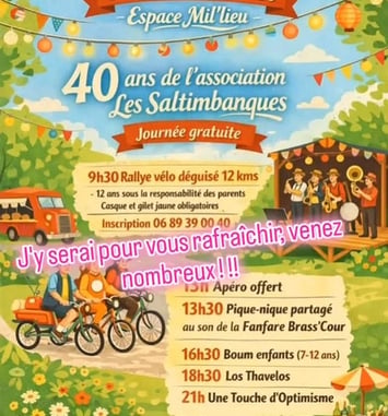 Une Touche d'Optimisme. Les 40 ans des Saltimbanques à La Grigonnais (44) !