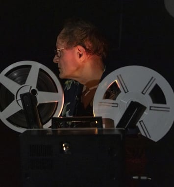 Projection de films anciens en Super 8