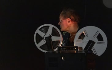 Projection de films anciens en Super 8