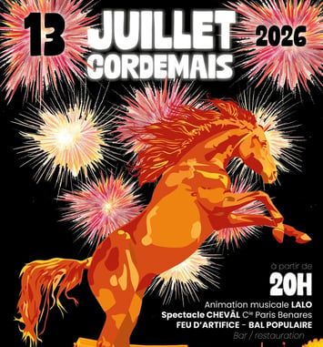 Soirée feu d'artifice et animations gratuites "Cheval de feu" pour le 13 juillet