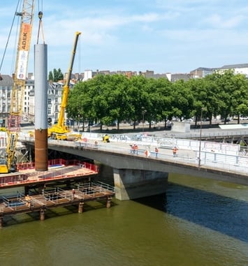 Chantier du futur pont Anne de Bretagne