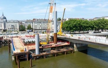 Chantier du futur pont Anne de Bretagne