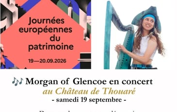 Concerts de Morgan of Glencoe dans l'univers de la harpe celtique, du chant, et du conte.