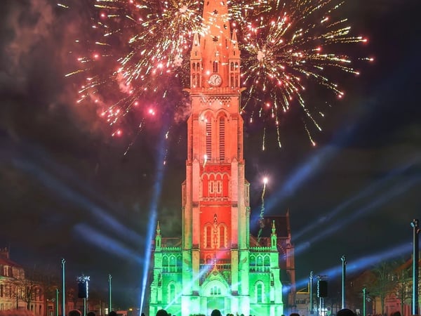Feu d'artifice de Noël